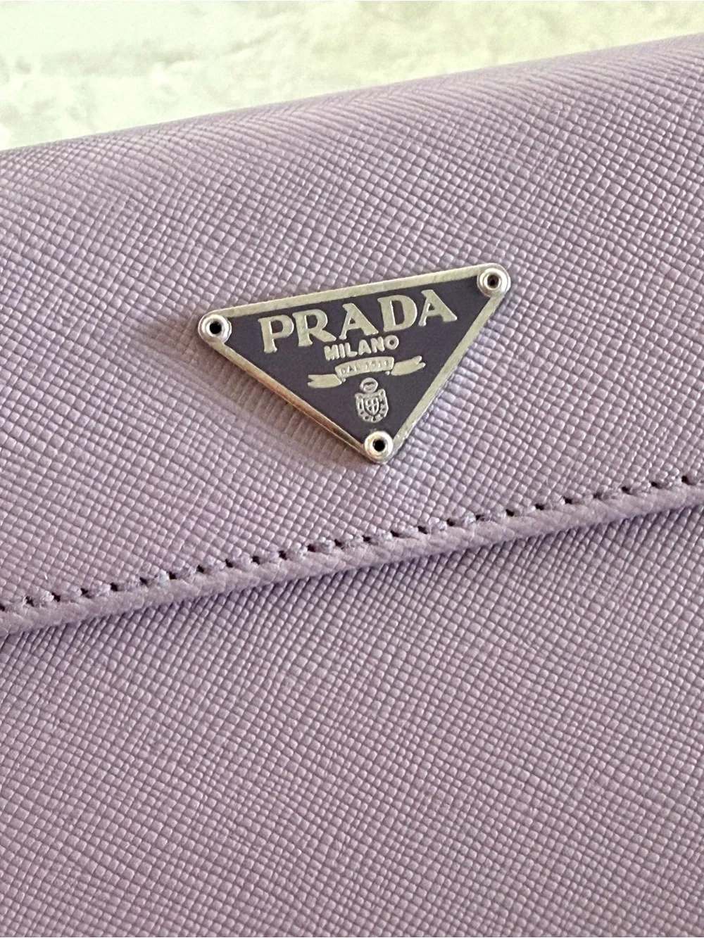 Prada Purple Leather Compact Wallet